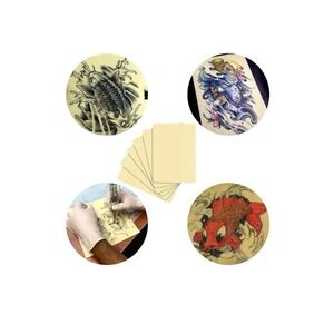 12 Sheets Tattoo Skin Practice Double Sides fake skin for Tattoo Supplies 7x6.75